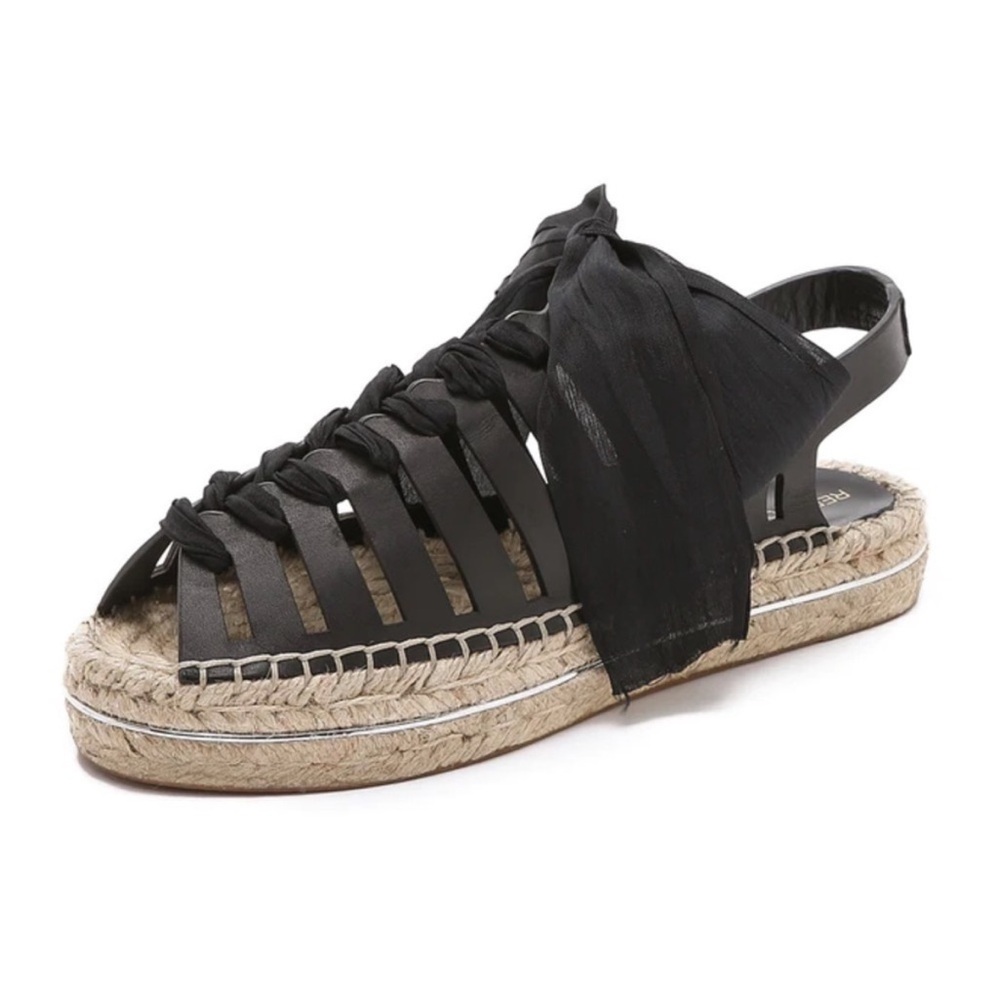 NWOT Rebecca Minkoff “Gemma Lace-up” Black Espadrille Sandals